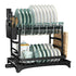 Dish Drainer 2 Tier Black with Drip Tray